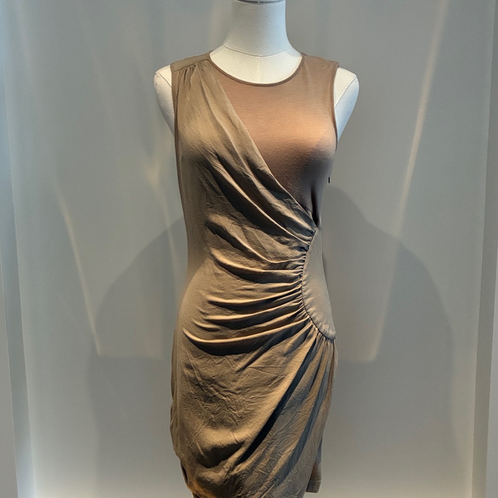 BCBGMaxAzria Tan Fabric Detail